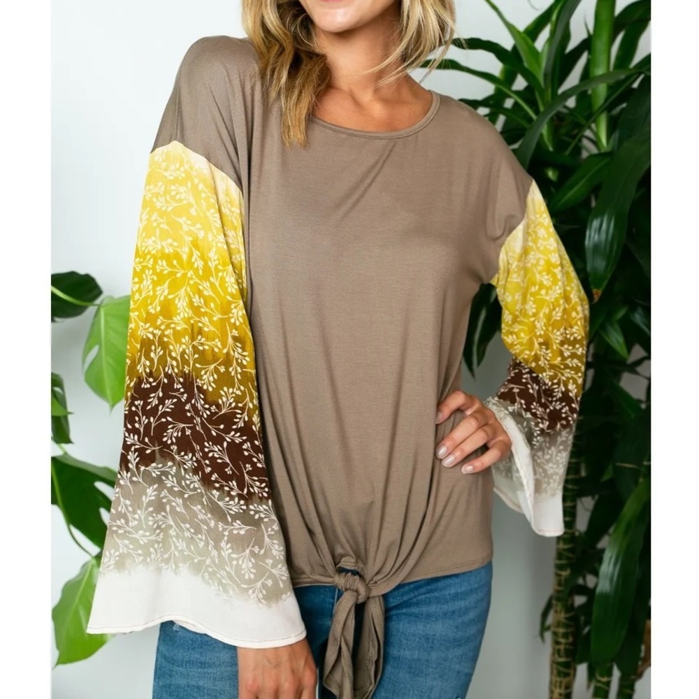 Ombré Long Sleeve Top - PLUS